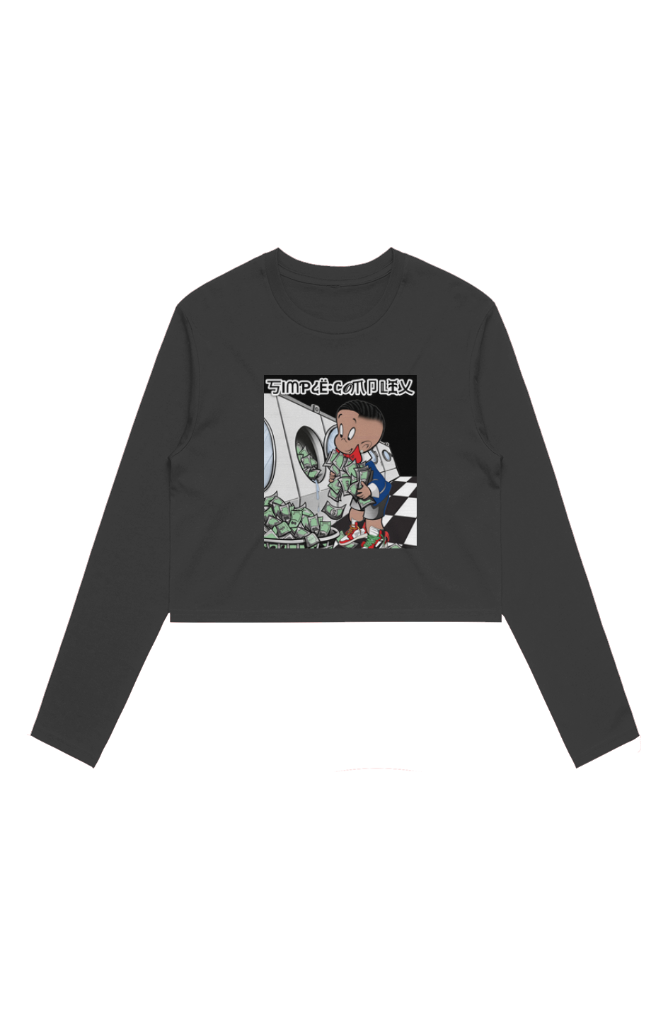 Richi Rich Womens Wo's Crop L/S Tee