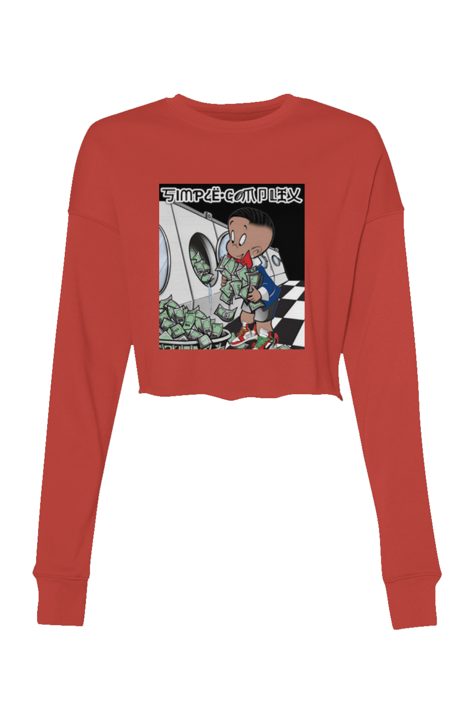 Richie Rich Womens Crop Crew Fleece