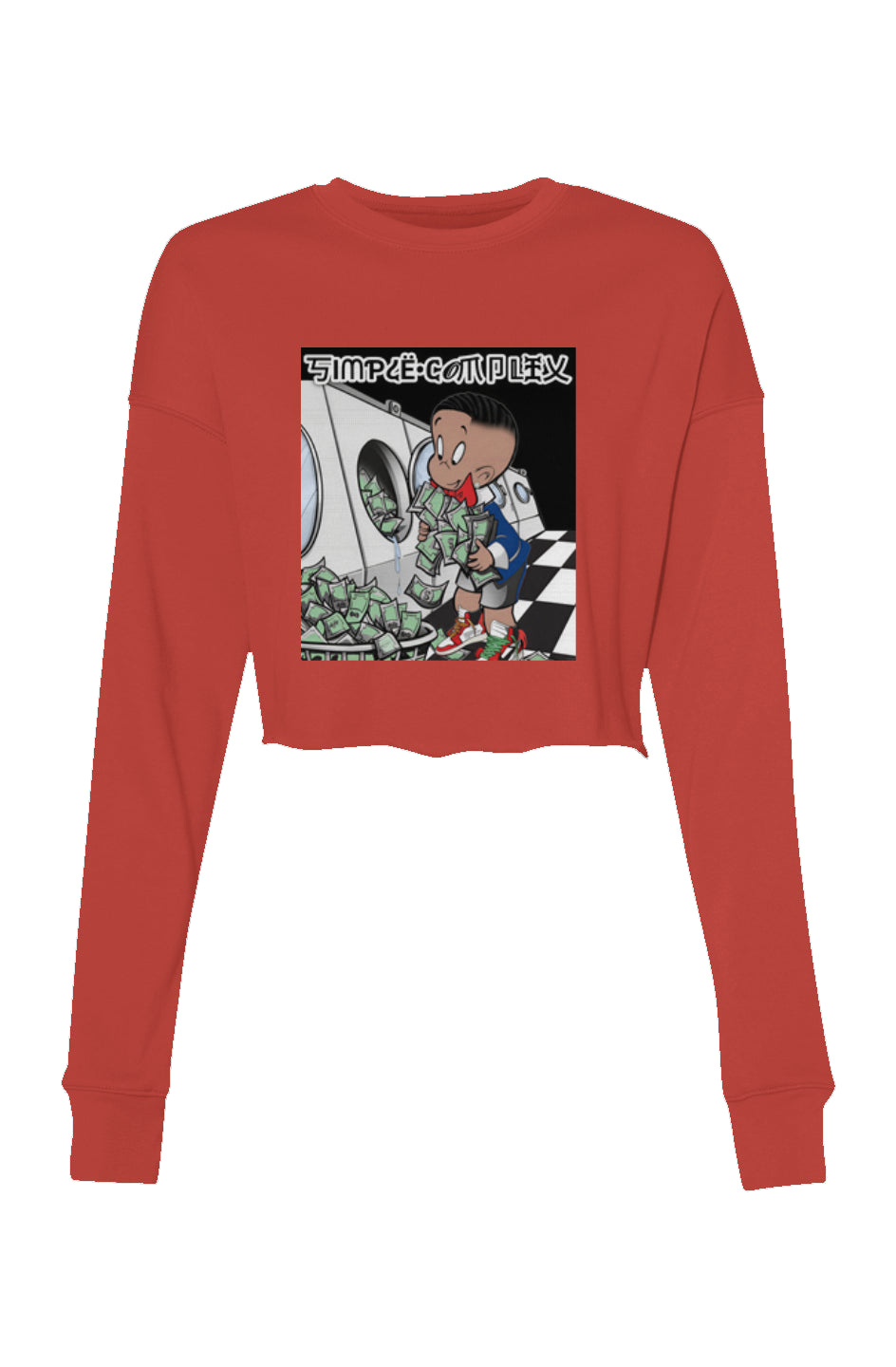 Richie Rich Womens Crop Crew Fleece