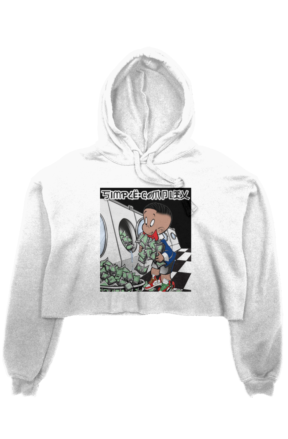 Richie Rich Womens Crop Fleece Hoodie