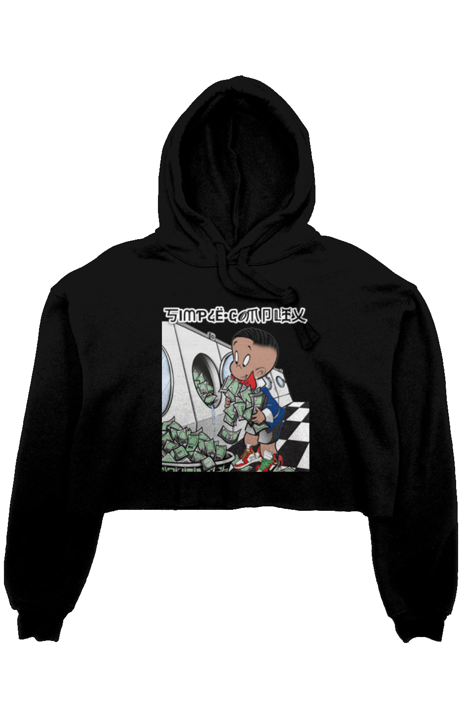 Richie Rich Womens Crop Fleece Hoodie