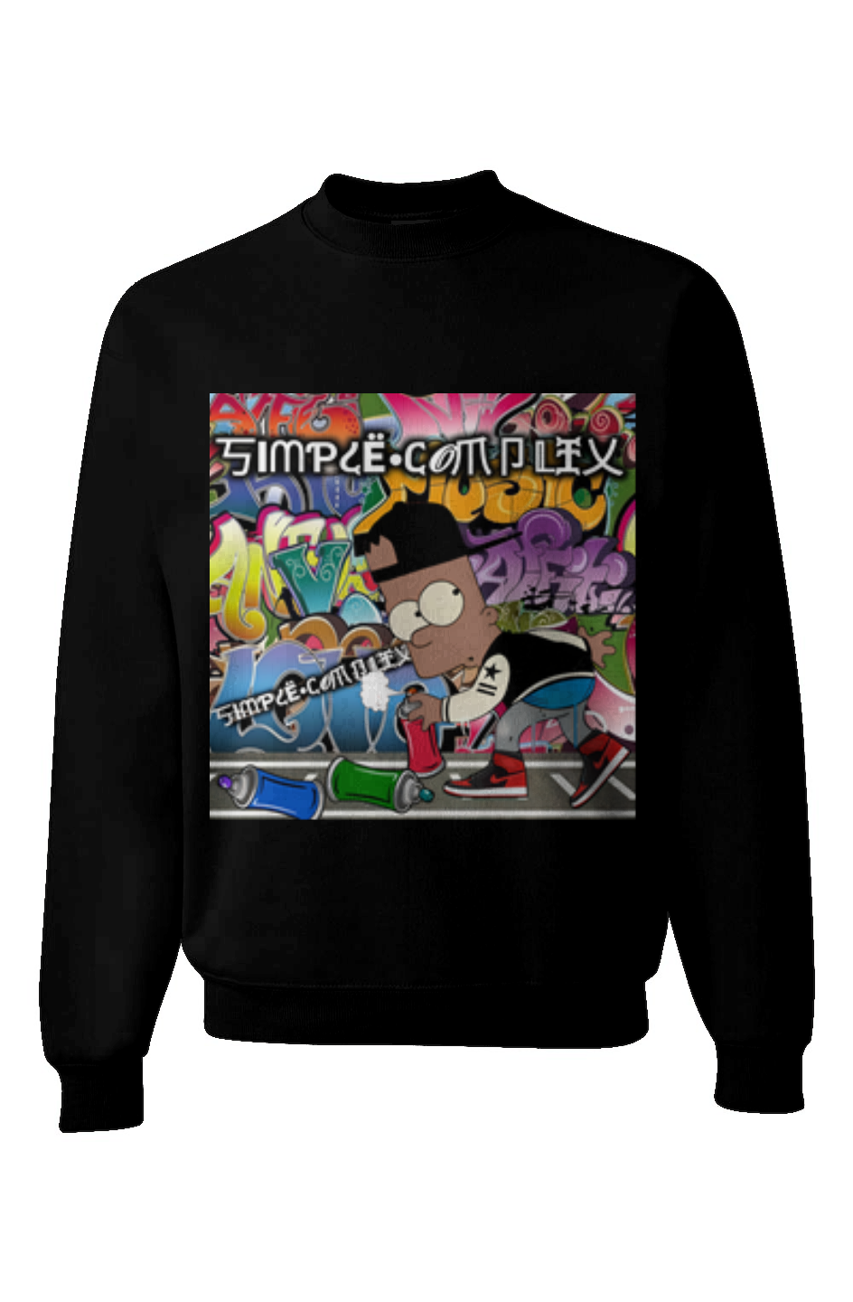 Black Bart Simpson Graffiti Crewneck Sweatshirt