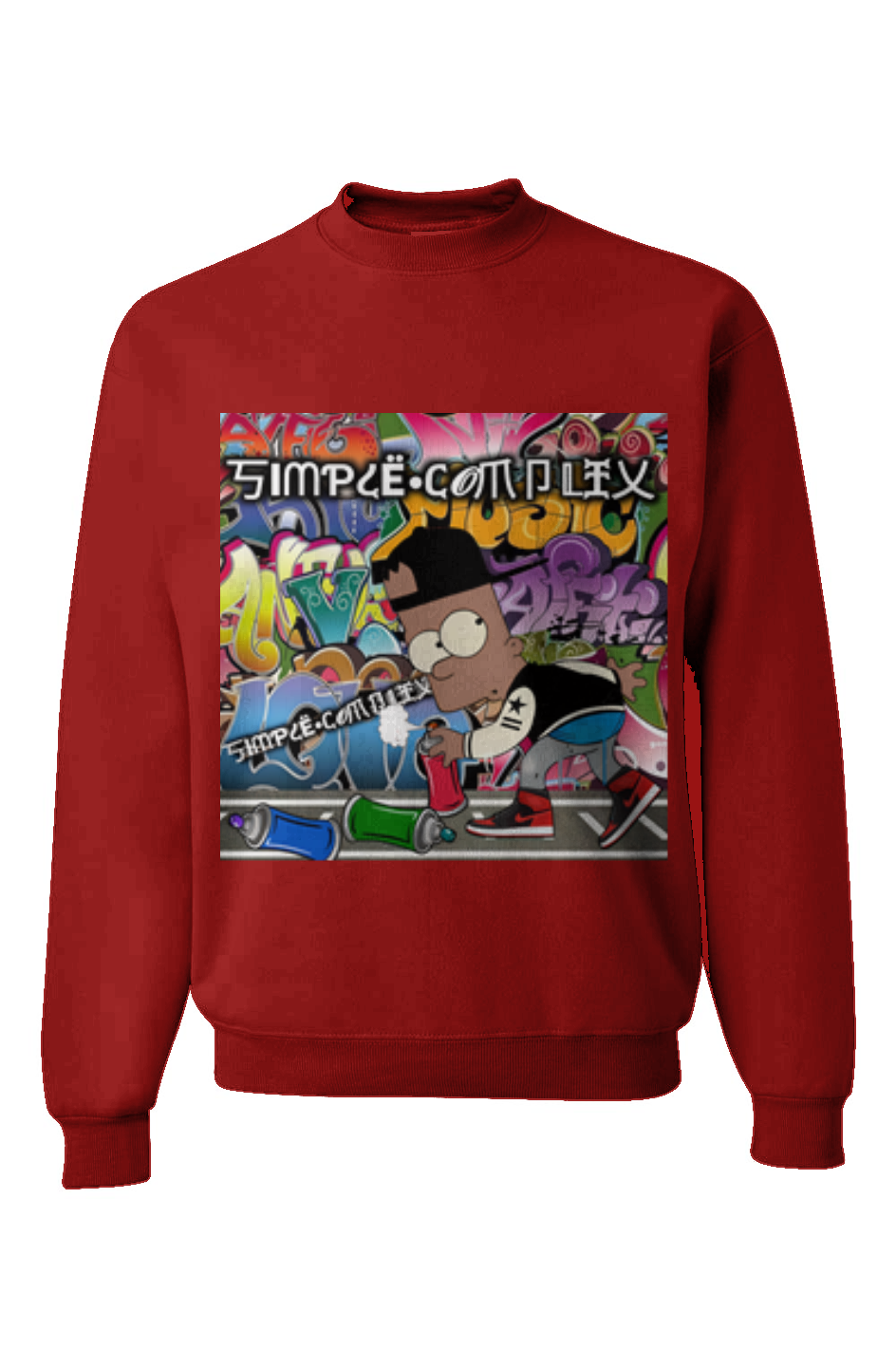 Black Bart Simpson Graffiti Crewneck Sweatshirt – Simplë Complex