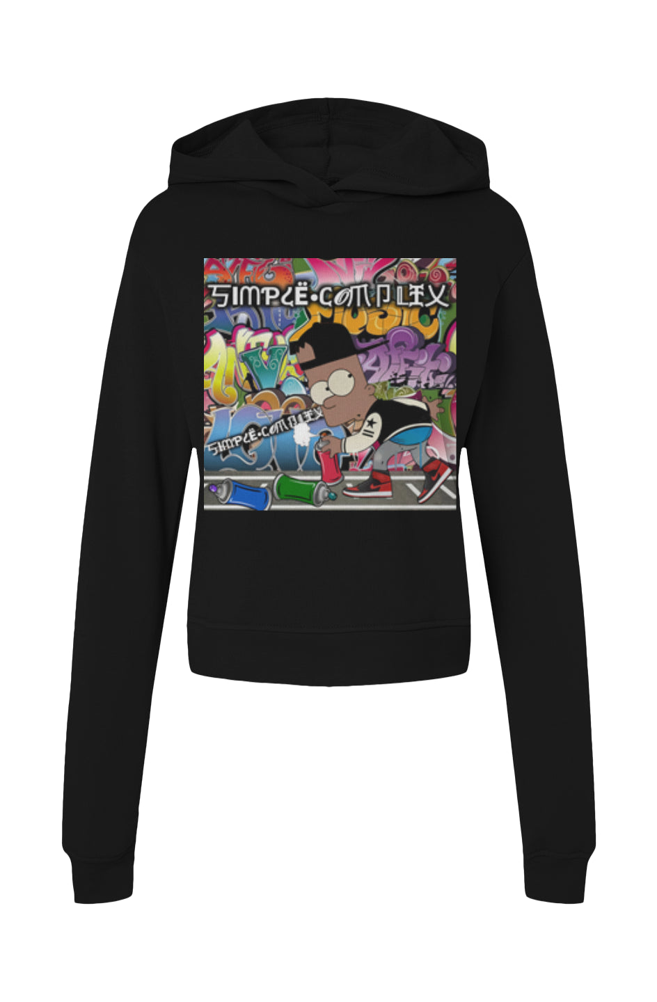 Black Bart Simpson Graffiti Womens Hoodie