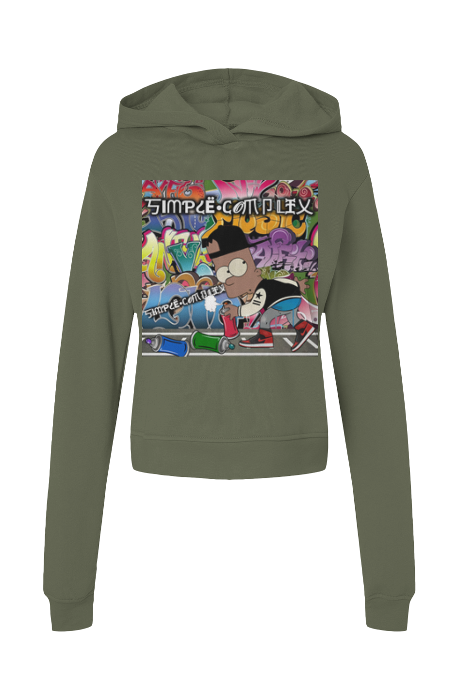 Black Bart Simpson Graffiti Womens Hoodie