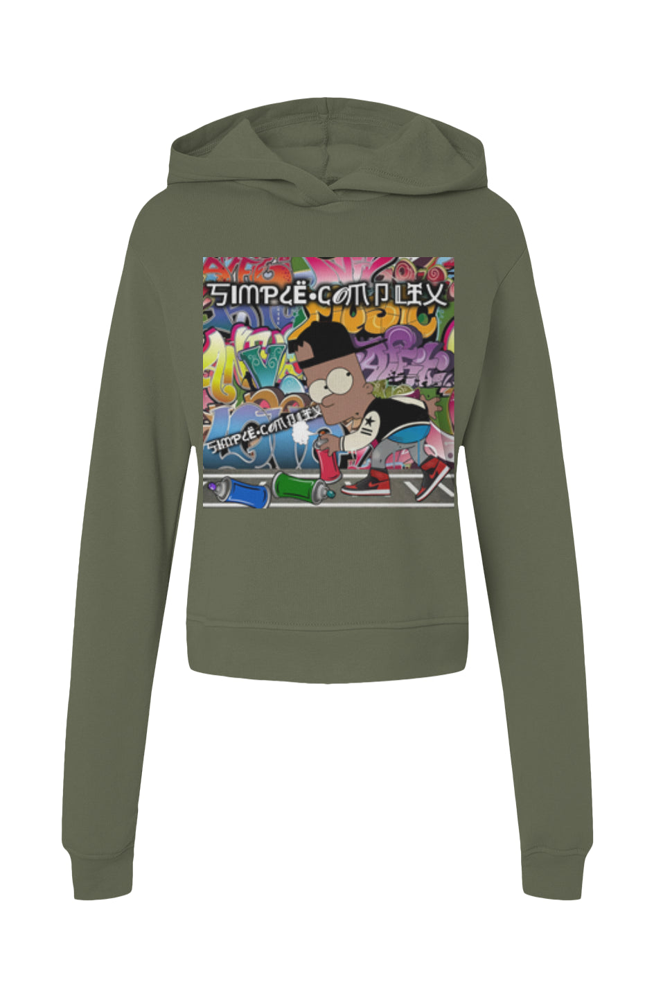 Black Bart Simpson Graffiti Womens Hoodie