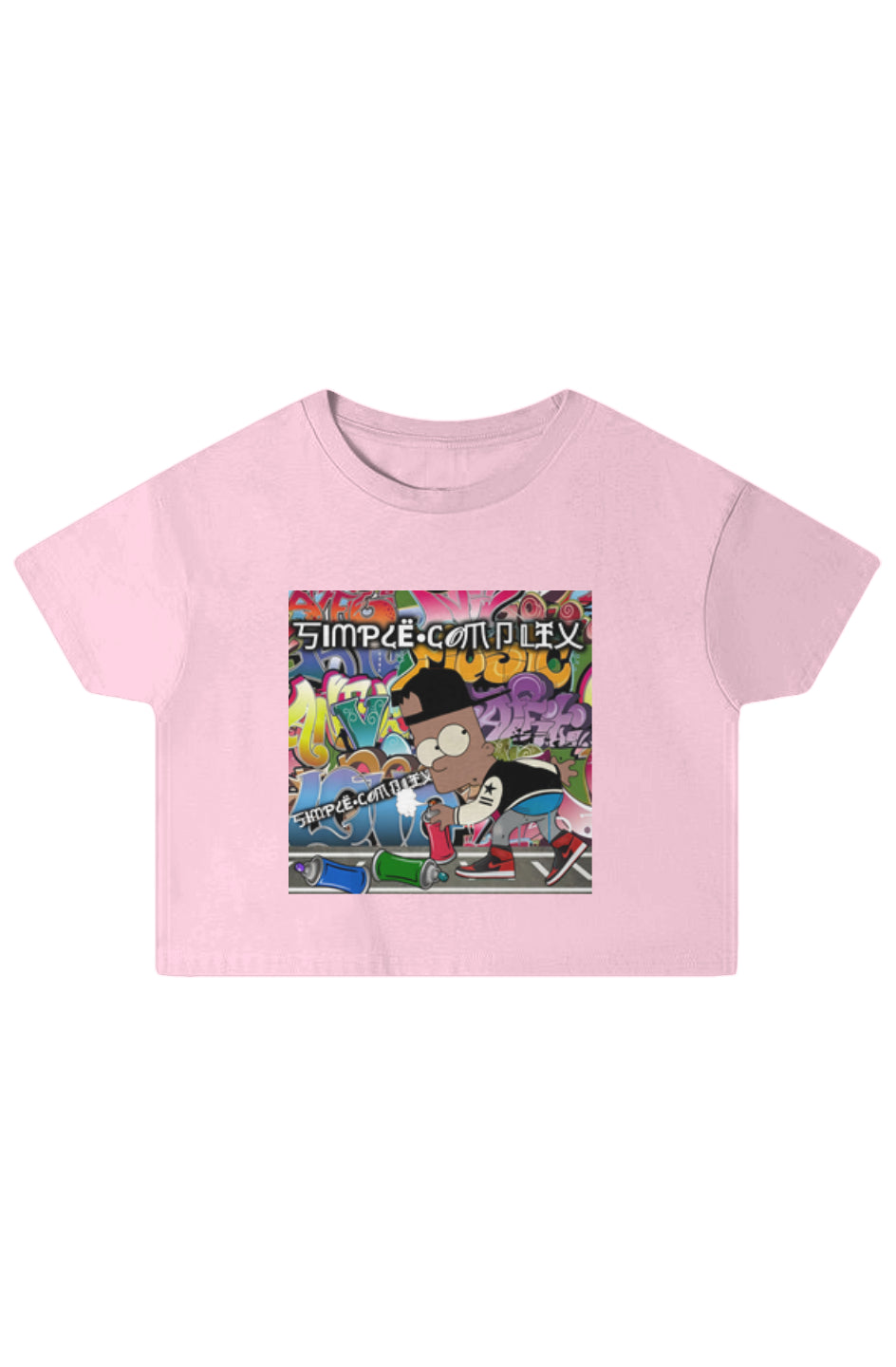 Black Bart Simpson Graffiti Crop Top