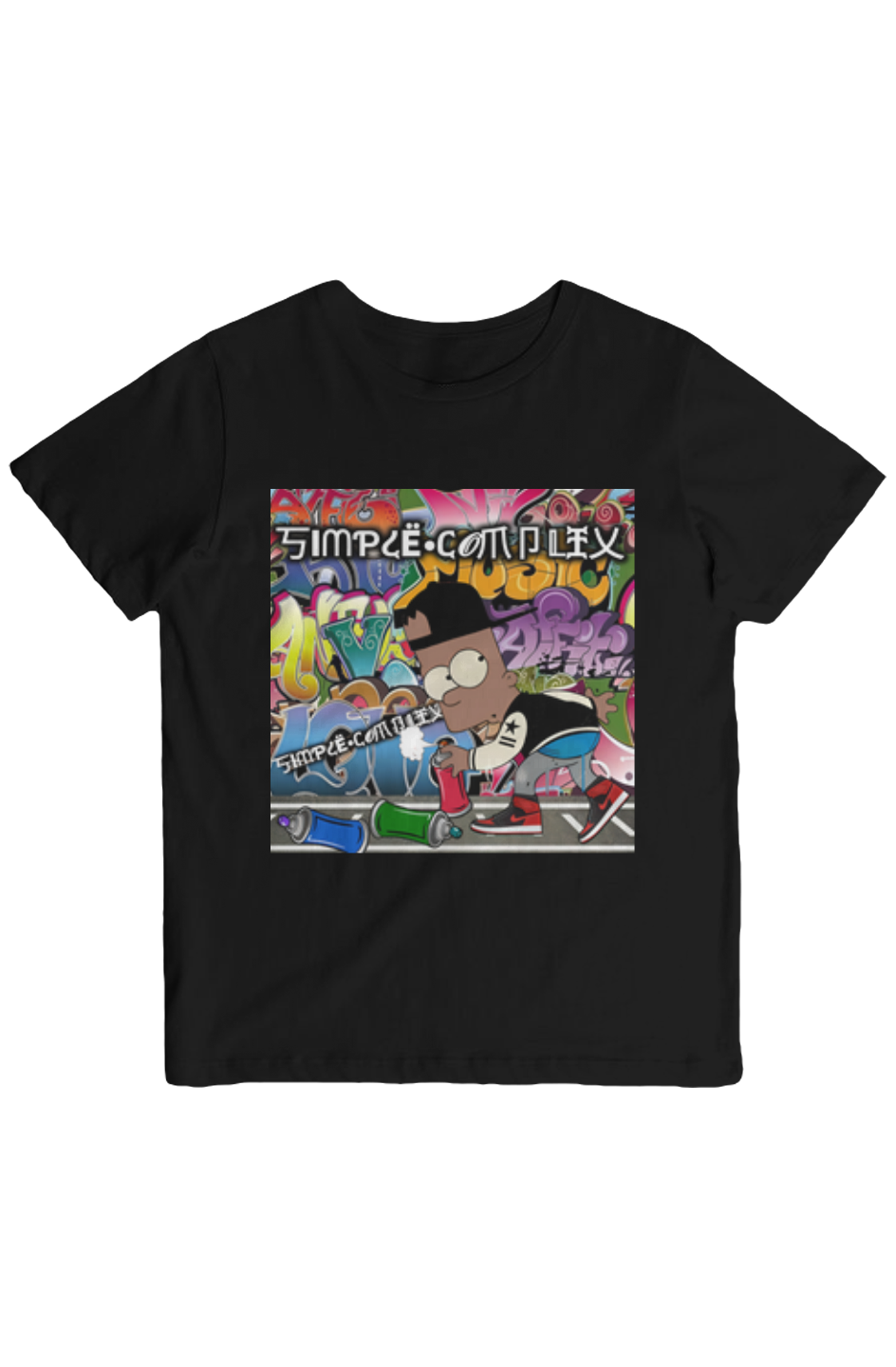 Black Bart Simpson Graffiti Womens Classic Tee