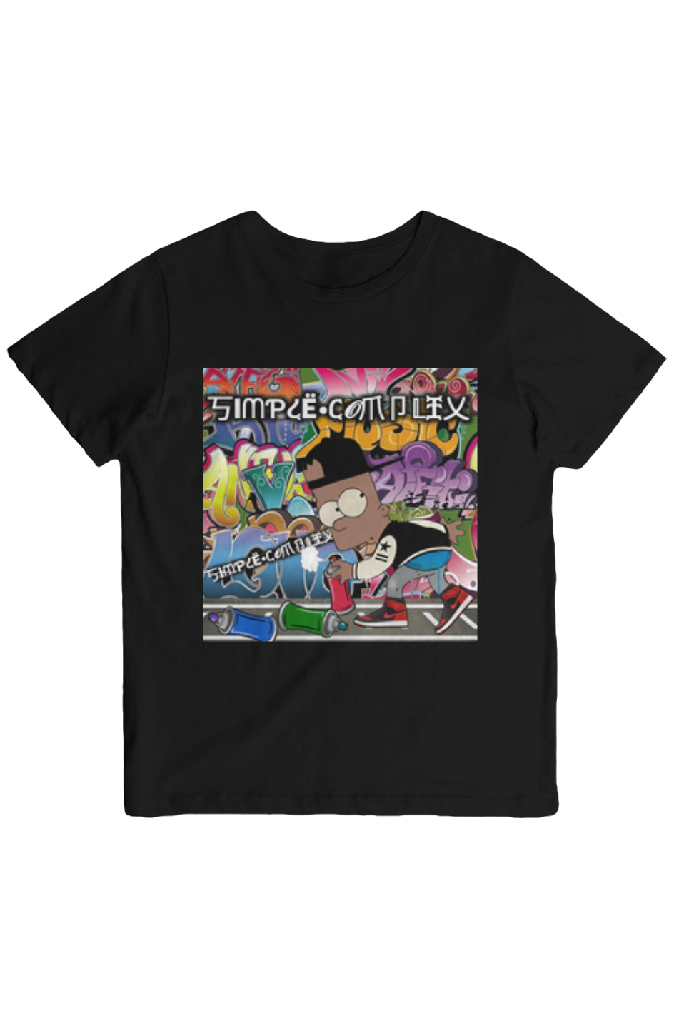 Black Bart Simpson Graffiti Womens Classic Tee