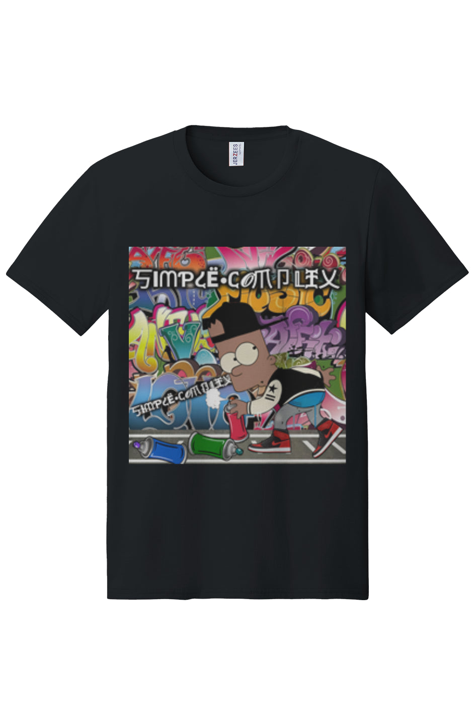 Black Bart Simpson Graffiti Unisex Ring Spun T-Shirt