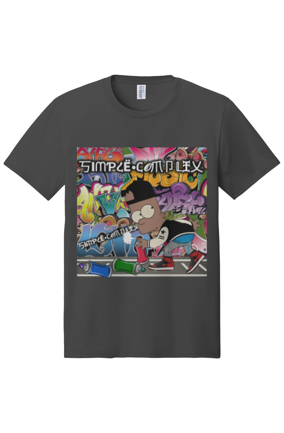 Black Bart Simpson Graffiti Unisex Ring Spun T-Shirt