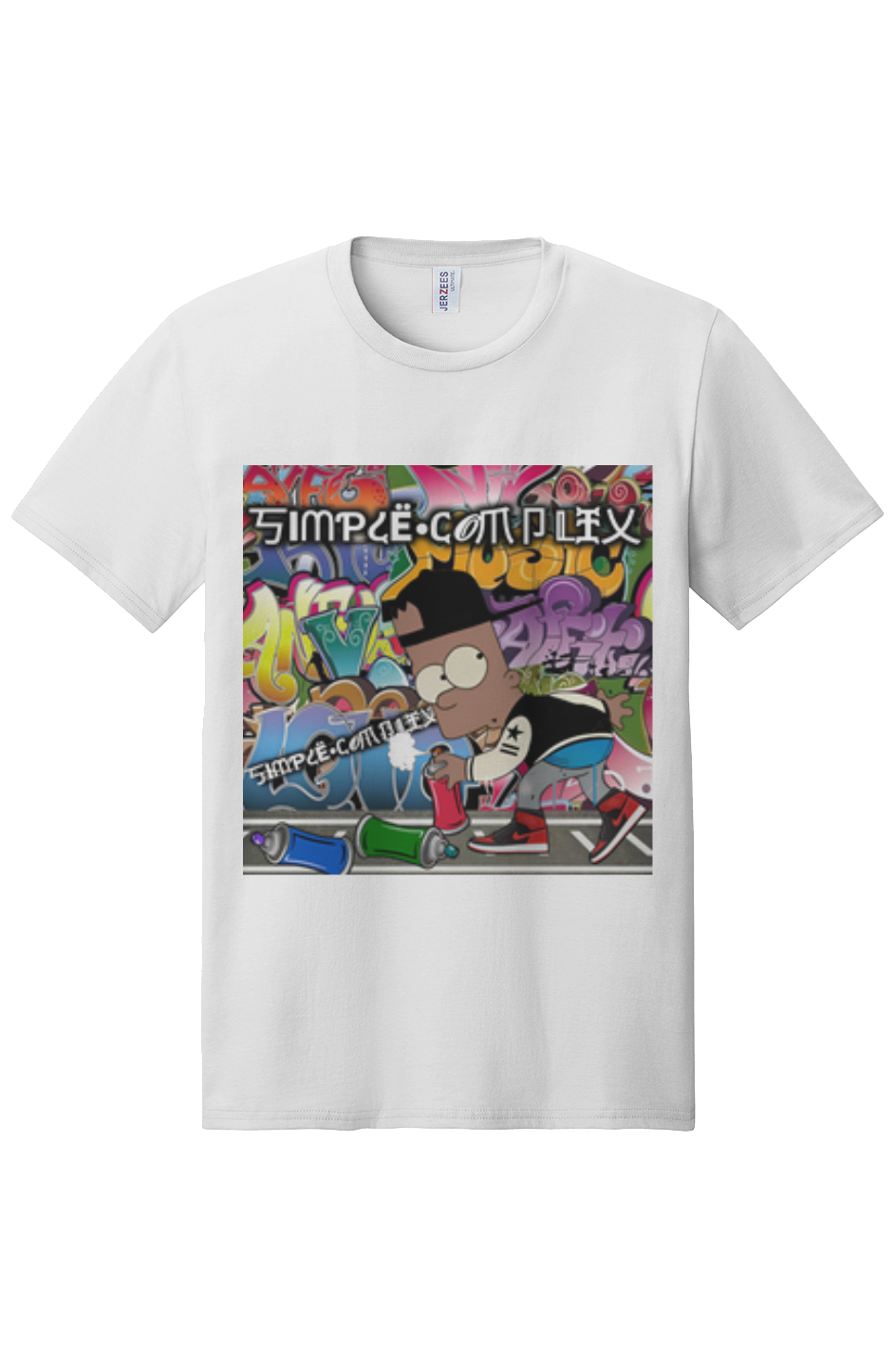 Black Bart Simpson Graffiti Unisex Ring Spun T-Shirt