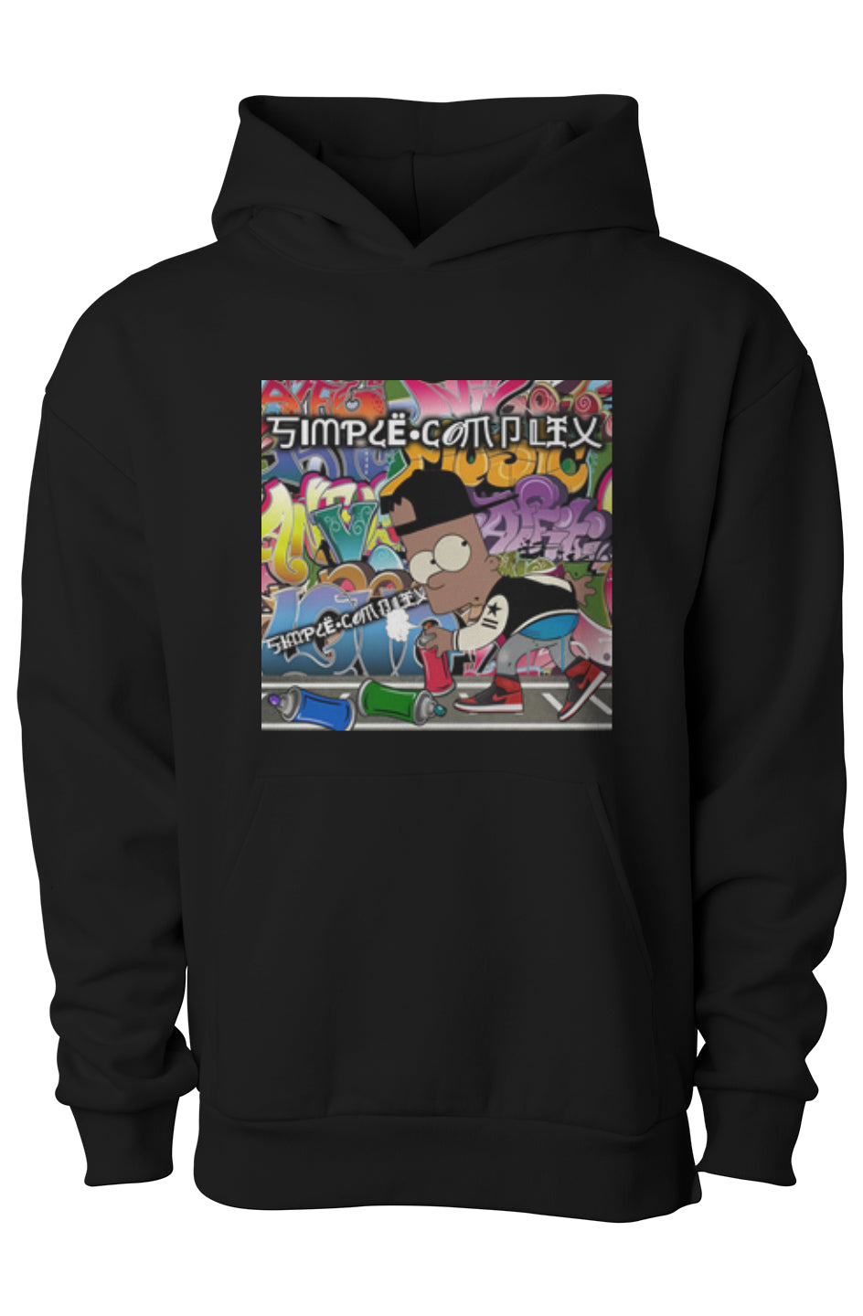 Black Bart Simpson Graffiti Pullover Hoodie