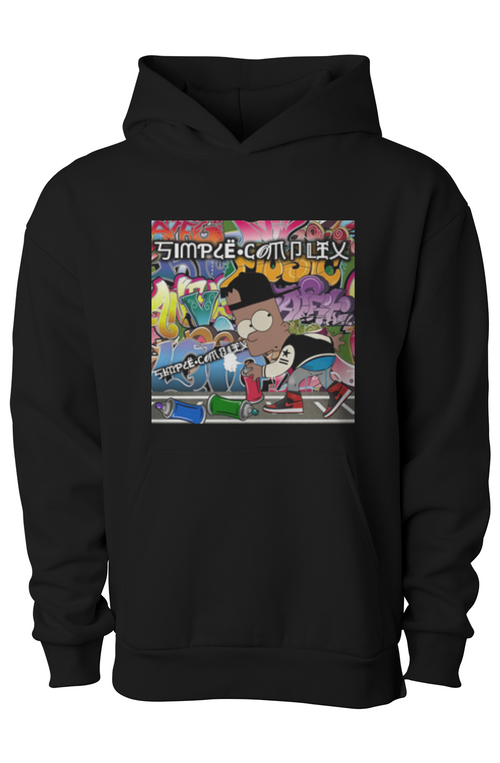 Black Bart Simpson Graffiti Pullover Hoodie