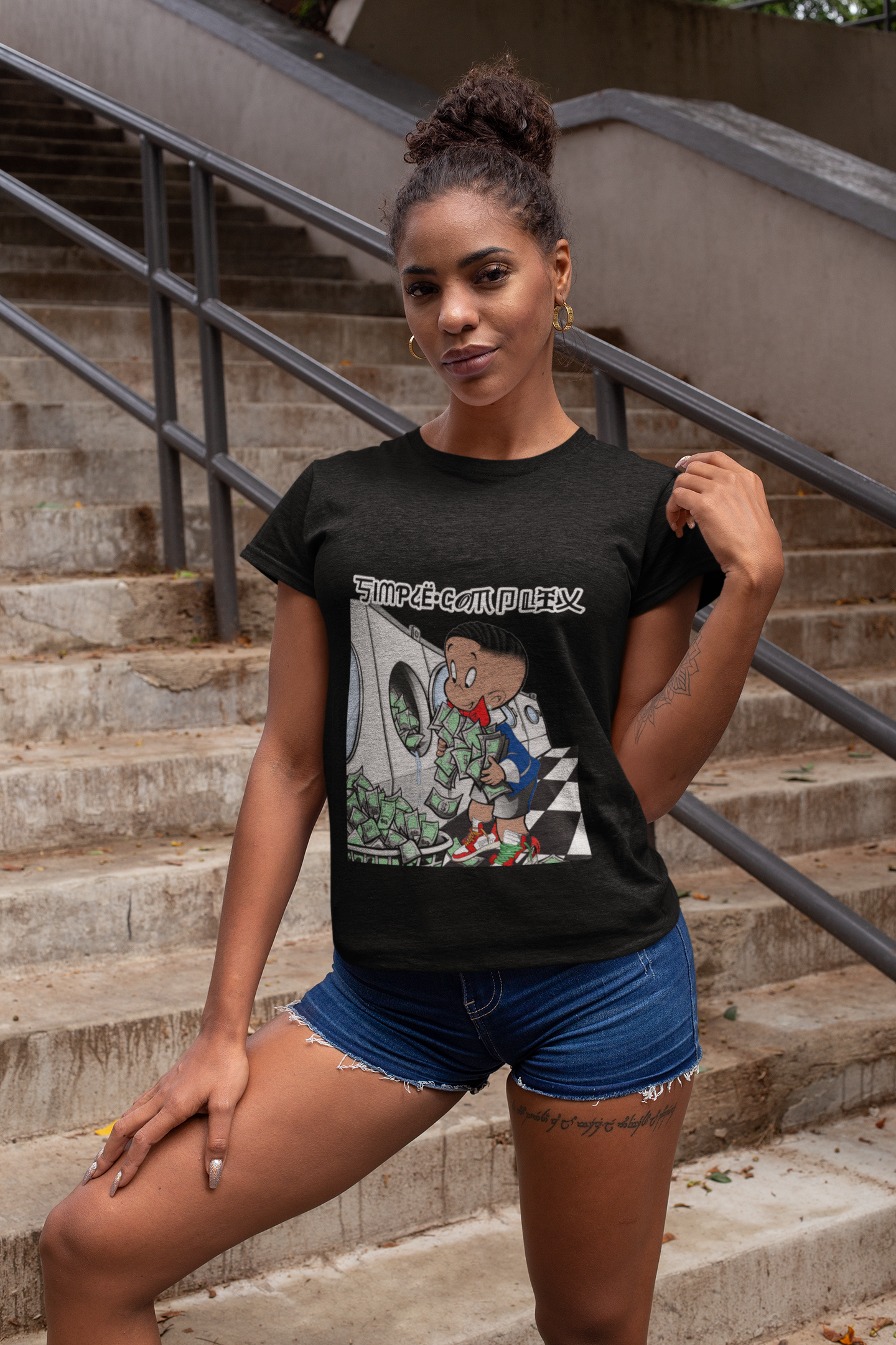 Richie Rich Womens Black T-Shirt